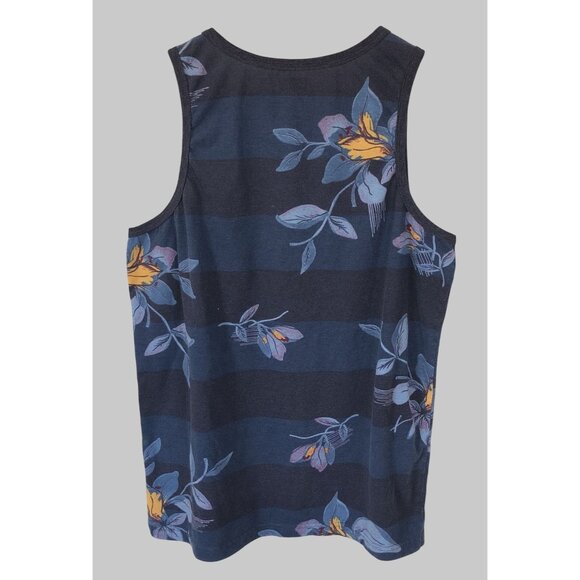 Levis Floral Tank Top Mens Large White Tab Tropical Vacation Beach Surf Summer - Picture 2 of 6